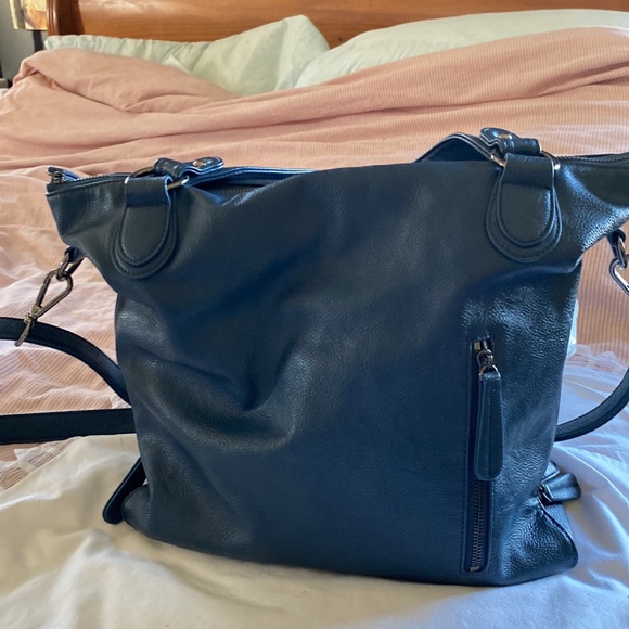Navy blue Jeannie Lottie leather bag - Picture 5 of 5
